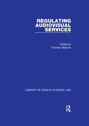 Thomas Gibbons - Regulating Audiovisual Services, Häftad