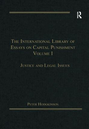 Peter Hodgkinson - International Library of Essays on Capital Punishment, Volume 1, Häftad