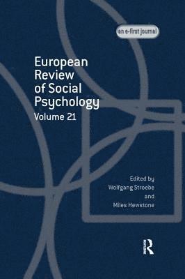 bokomslag European Review of Social Psychology: Volume 21