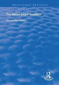 bokomslag The Italian Legal Tradition
