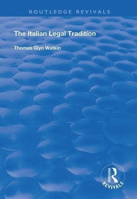 bokomslag Italian Legal Tradition