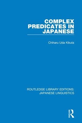 Complex Predicates in Japanese 1