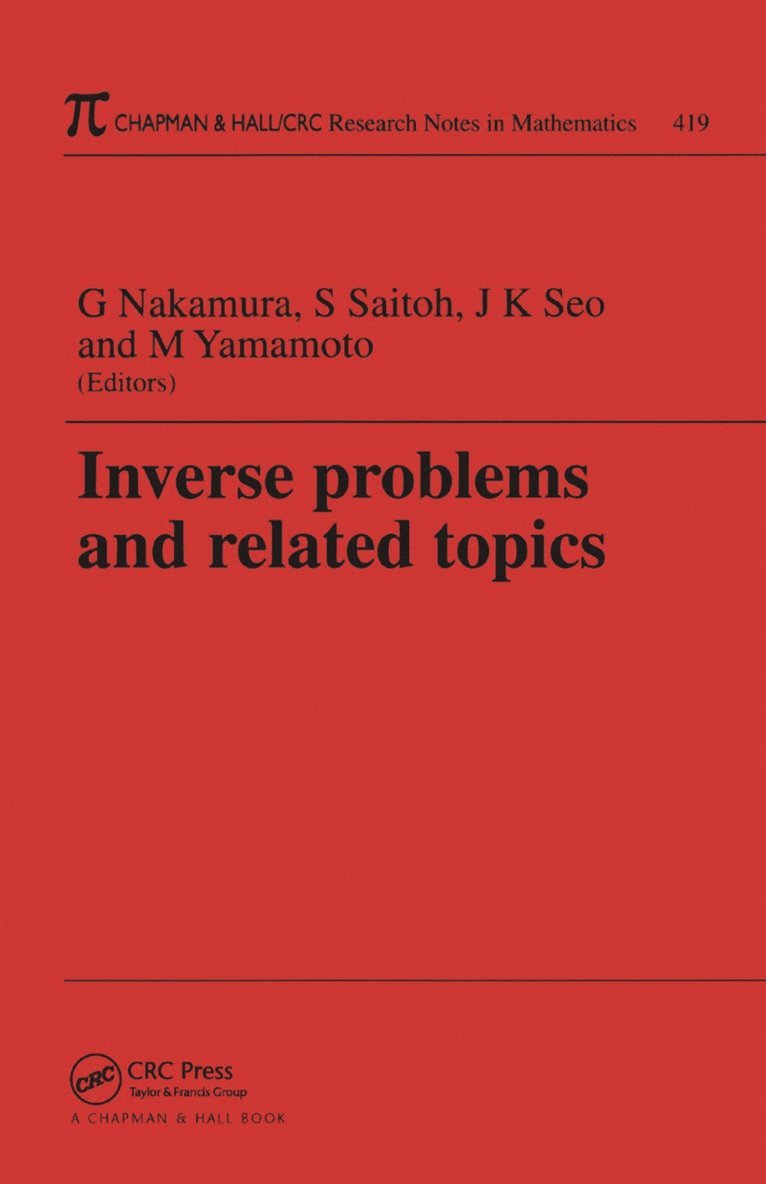 Inverse Problems and Related Topics 1