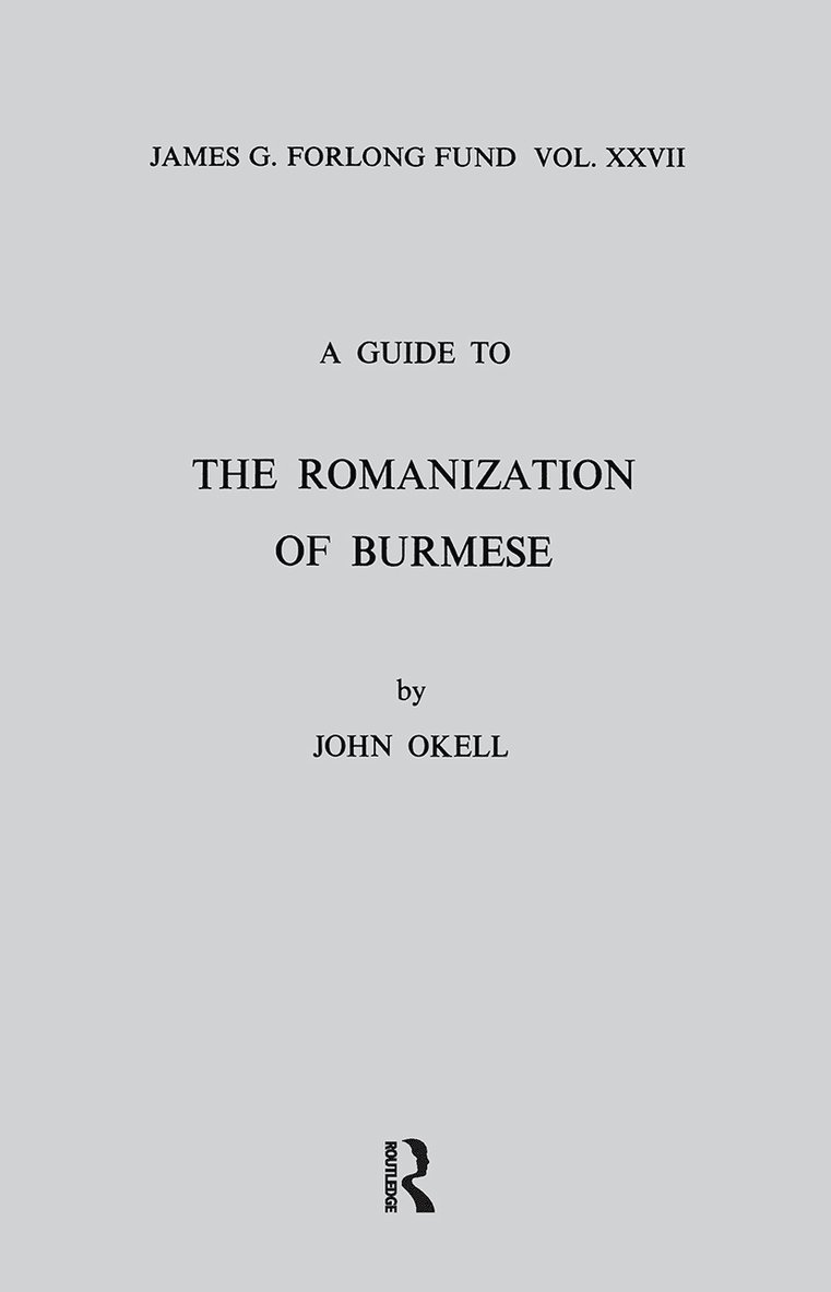 A Guide to the Romanization of Burmese 1