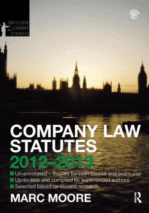 Marc Moore - Company Law Statutes 2012-2013, Inbunden