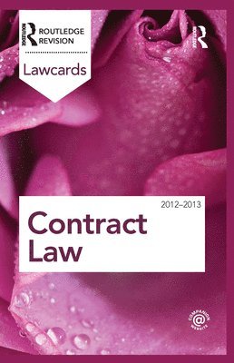 bokomslag Contract Lawcards 2012-2013