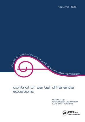 Giuseppe Da Prato, Luciano Tubaro - Control of Partial Differential Equations, Inbunden