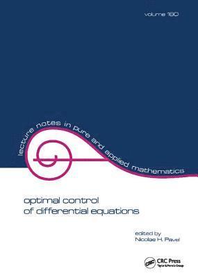 Optimal Control of Differential Equations 1