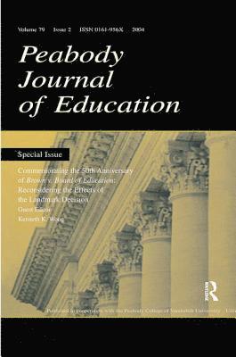 bokomslag Commemorating the 50th Anniversary of brown V. Board of Education: