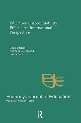Kenneth Leithwood, Lorna Earl - Educational Accountability Effects, Inbunden