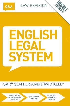 Gary Slapper - Q&A English Legal System, Inbunden