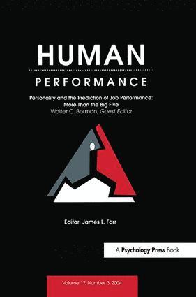 Walter C. Borman - Personality and the Prediction of Job Performance, Inbunden