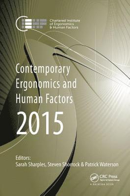 bokomslag Contemporary Ergonomics and Human Factors 2015