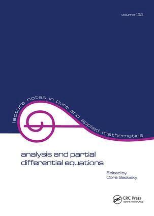 Cora Sadosky - Analysis and Partial Differential Equations, Inbunden