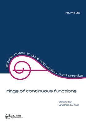 bokomslag Rings of Continuous Function