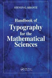 bokomslag Handbook of Typography for the Mathematical Sciences