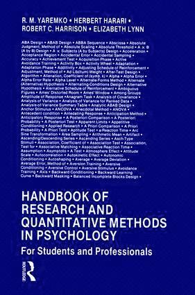 R.M. Yaremko, Herbert Harari, Robert C. Harrison, Elizabeth Lynn, R. M. Yaremko - Handbook of Research and Quantitative Methods in Psychology, Inbunden