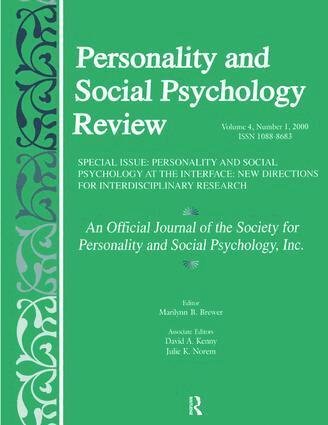Marilynn B. Brewer - Personality and Social Psychology at the Interface, Inbunden