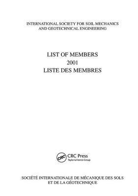 List of Members 2001: ISSMGE 1