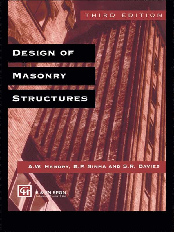 A.W. Hendry, A. W. Hendry - Design of Masonry Structures, Inbunden