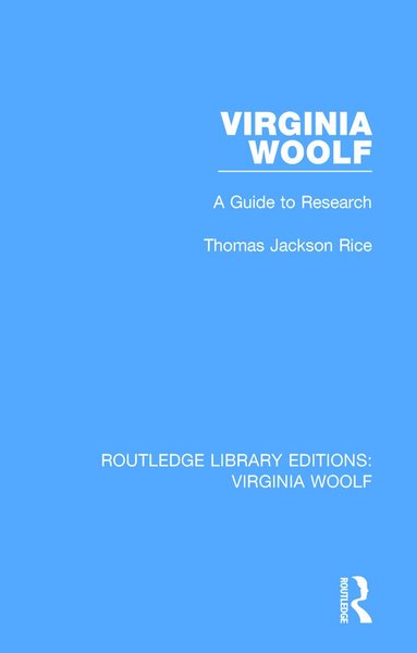 Thomas Jackson Rice - Virginia Woolf, Häftad