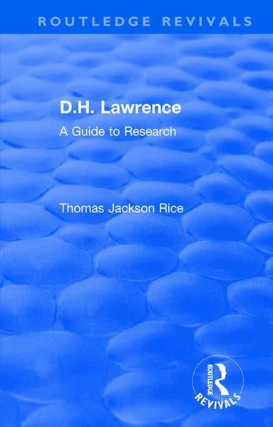 Thomas Jackson Rice - D.H. Lawrence, Häftad