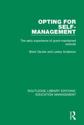 Brent Davies, Lesley Anderson - Opting for Self-management, Inbunden