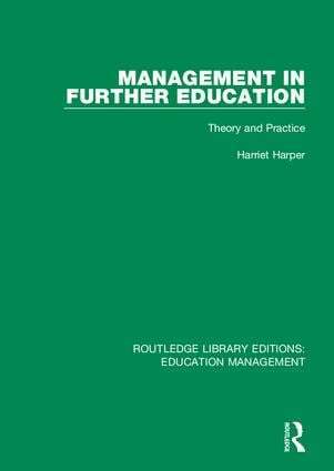 Harriet Harper - Management in Further Education, Inbunden