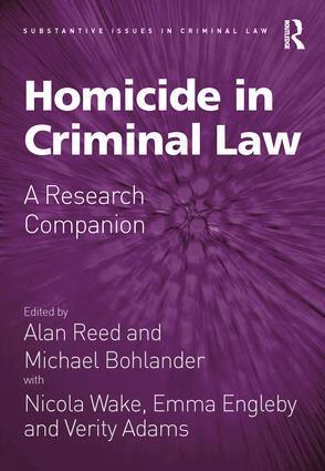 Alan Reed, Michael Bohlander - Homicide in Criminal Law, Inbunden