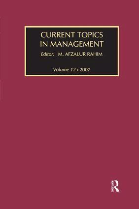 M. Afzalur Rahim - Current Topics in Management, Häftad