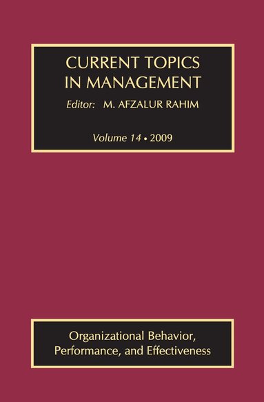 M. Afzalur Rahim - Current Topics in Management, Häftad