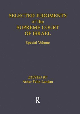 bokomslag Selected Judgments of the Supreme Court of Israel