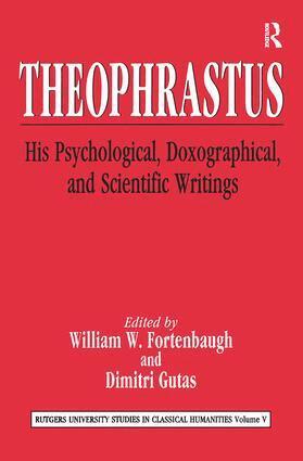 William W. Fortenbaugh, Dimitri Gutas - Theophrastus, Häftad