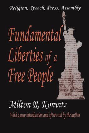 Milton Konvitz - Fundamental Liberties of a Free People, Inbunden