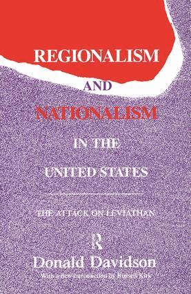 Donald Davidson - Regionalism and Nationalism in the United States, Inbunden