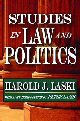 Harold Laski, Harold Laski - Studies in Law and Politics, Inbunden