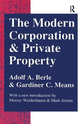 Gardiner Means, Adolf A. Berle - Modern Corporation and Private Property, Inbunden