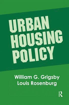 bokomslag Urban Housing Policy