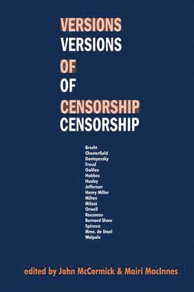 bokomslag Versions of Censorship