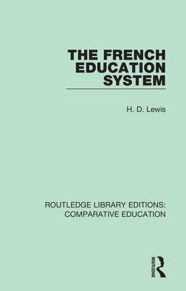 H. D. Lewis - French Education System, Inbunden
