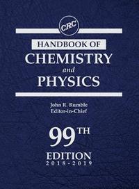 bokomslag CRC Handbook of Chemistry and Physics, 99th Edition