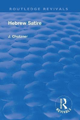 bokomslag Revival: Hebrew Satire (1911)