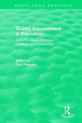 Carl Parsons - Quality Improvement in Education, Inbunden