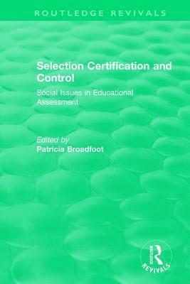 bokomslag Selection Certification and Control