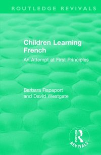 bokomslag Children Learning French