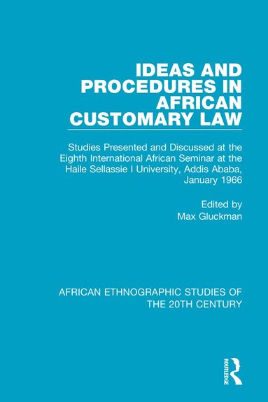 bokomslag Ideas and Procedures in African Customary Law