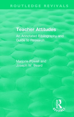 Marjorie Powell, Joseph W. Beard - Teacher Attitudes, Häftad
