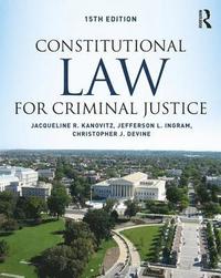 bokomslag Constitutional Law for Criminal Justice