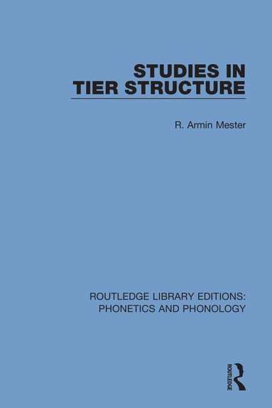 bokomslag Studies in Tier Structure