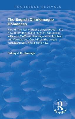 Sidney J.H. Herrtage, Sidney J. H. Herrtage - English Charlemagne Romances, Häftad
